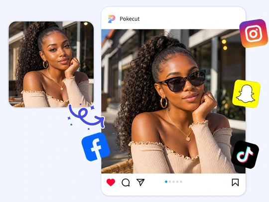 Add a natural glasses style to selfies and profile photos