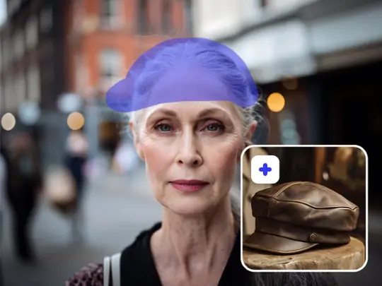 Upload a new hat that you want to try on with AI.