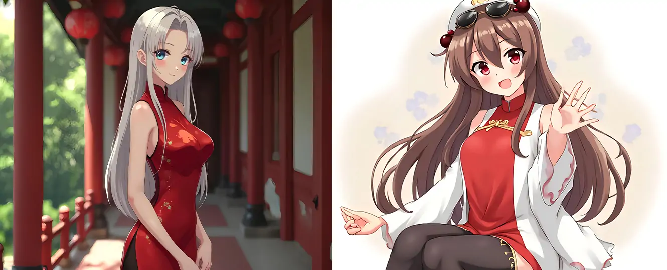 Classical traditional style photos generated by Pokecut's waifu generator