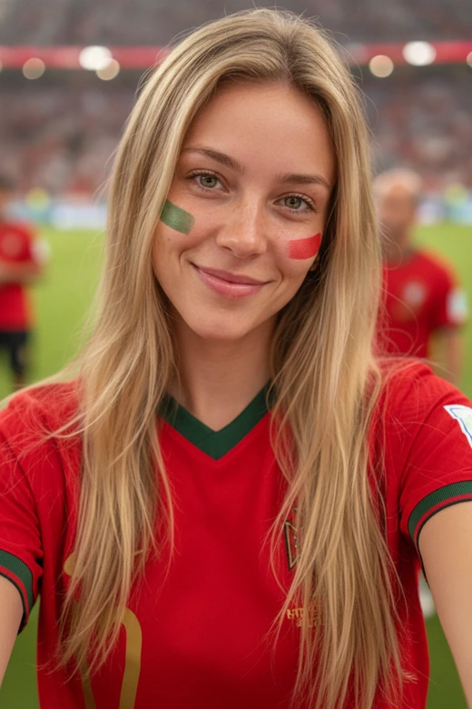 Create a bold supporter makeup look for World Cup photos