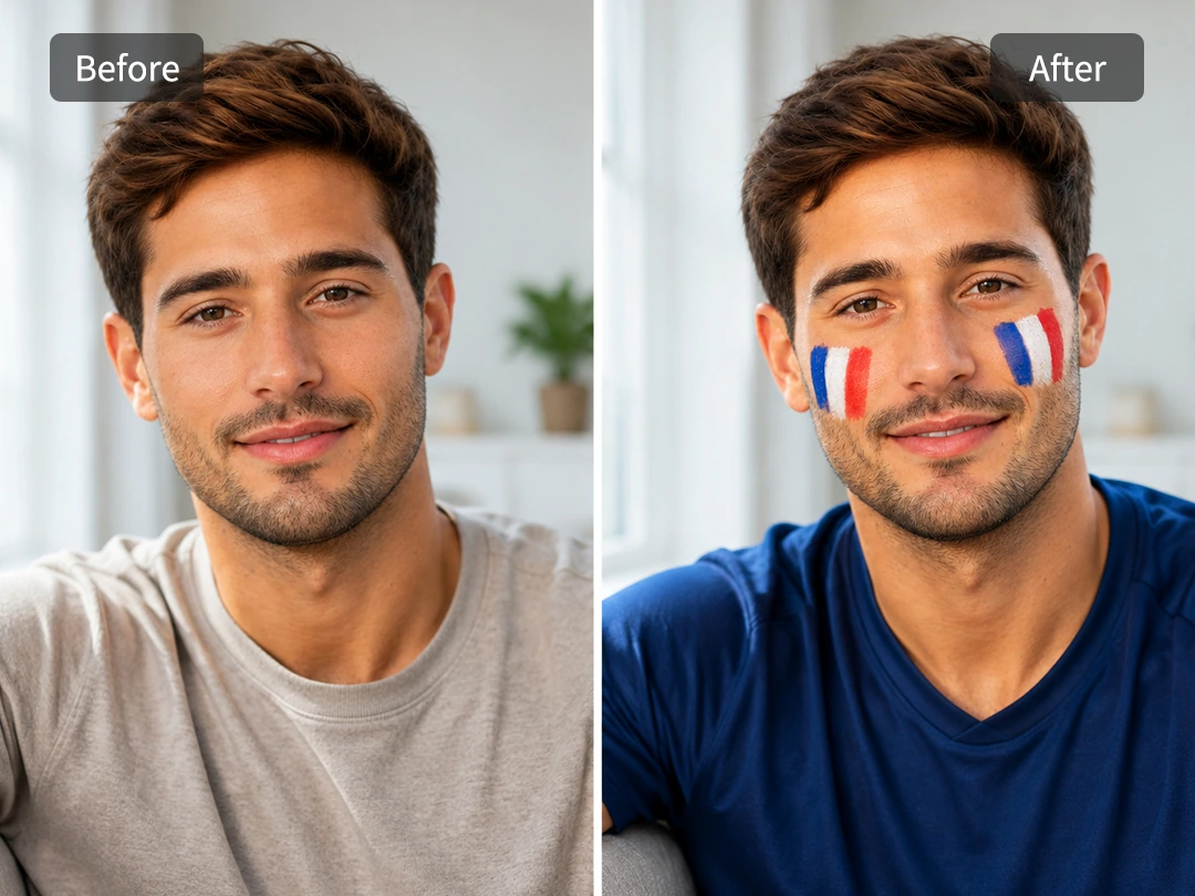 Customize World Cup makeup styles from simple prompts
