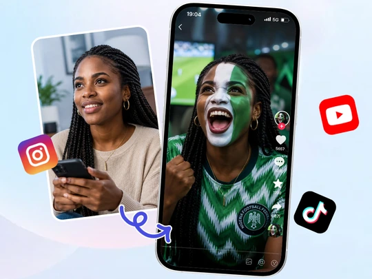 Make a World Cup video cover with fan makeup