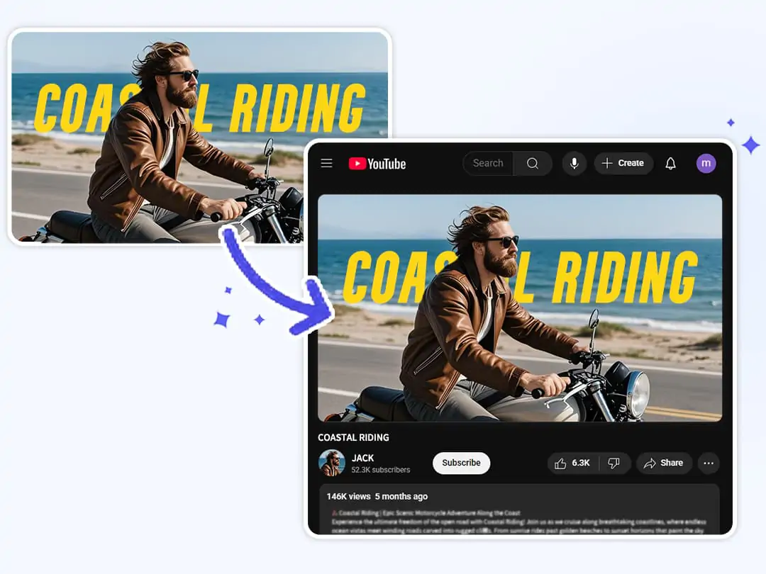Create custom-designed thumbnails with Pokecut