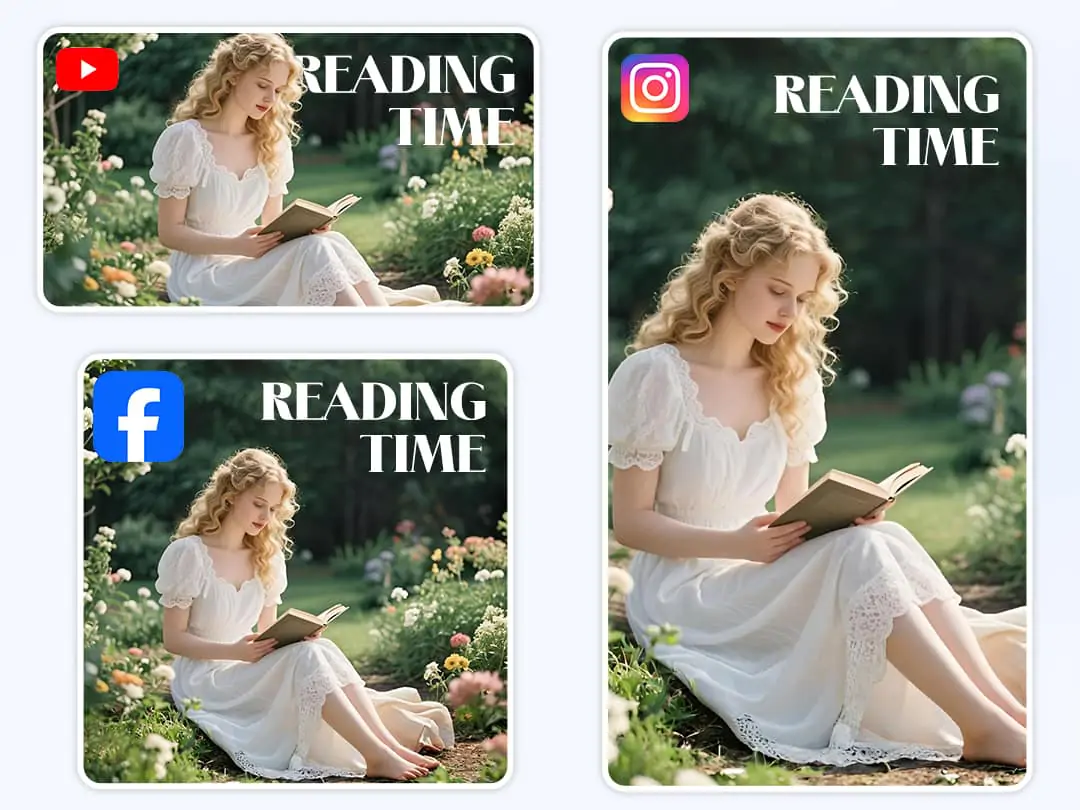 Various social media thumbnails